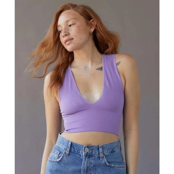 Urban Outfitters Tops - NWT {Urban Outfitters} Out From Under Hailey Seamless Bra Top~Lavender Size L